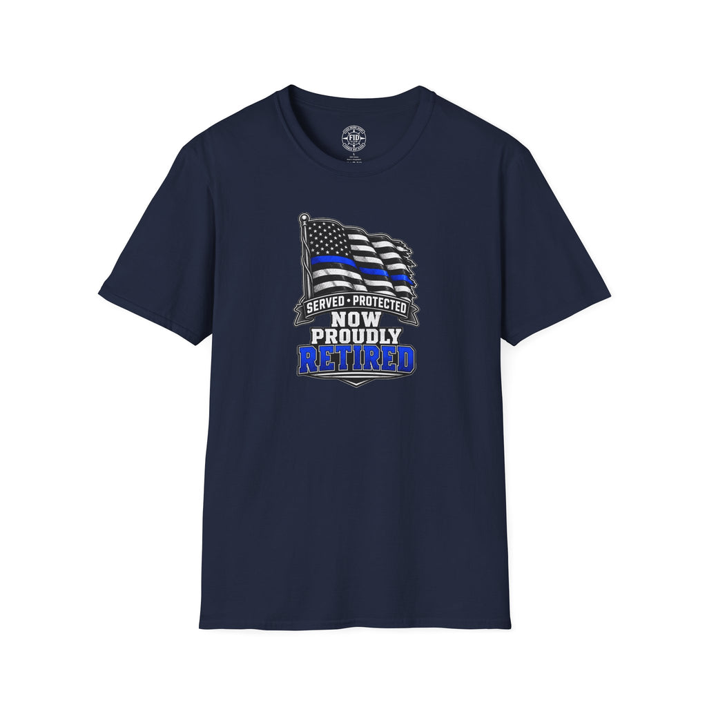 Served Protected Now Proudly Retired T-Shirt