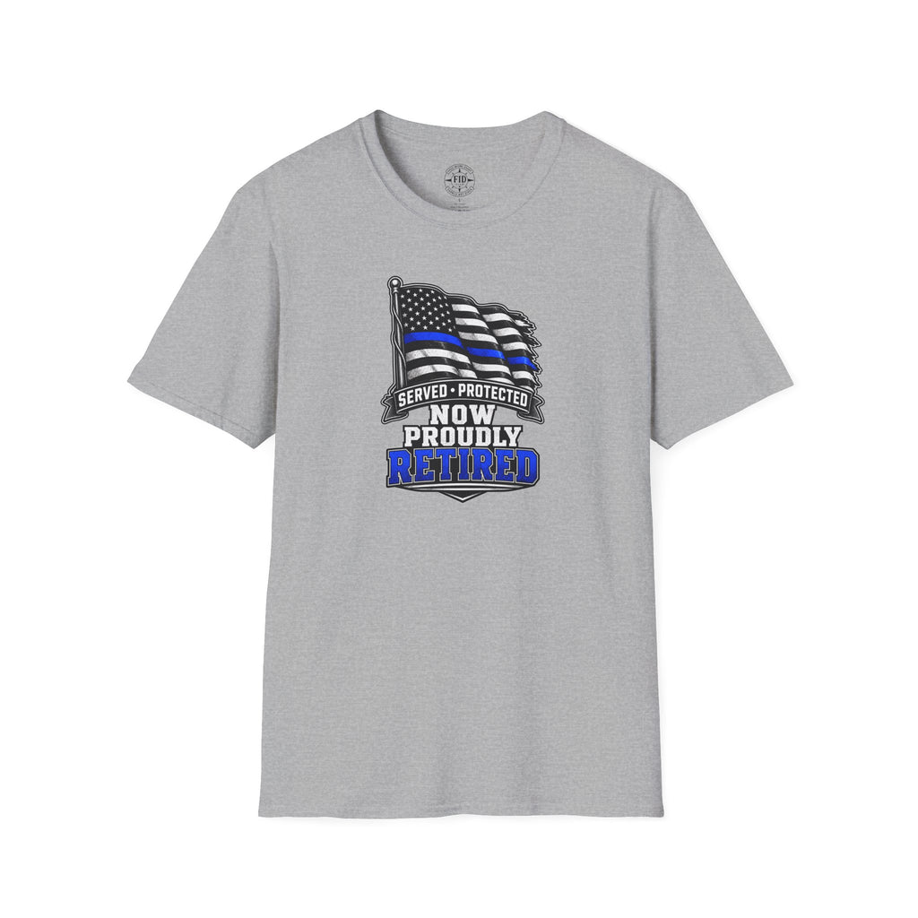 Served Protected Now Proudly Retired T-Shirt
