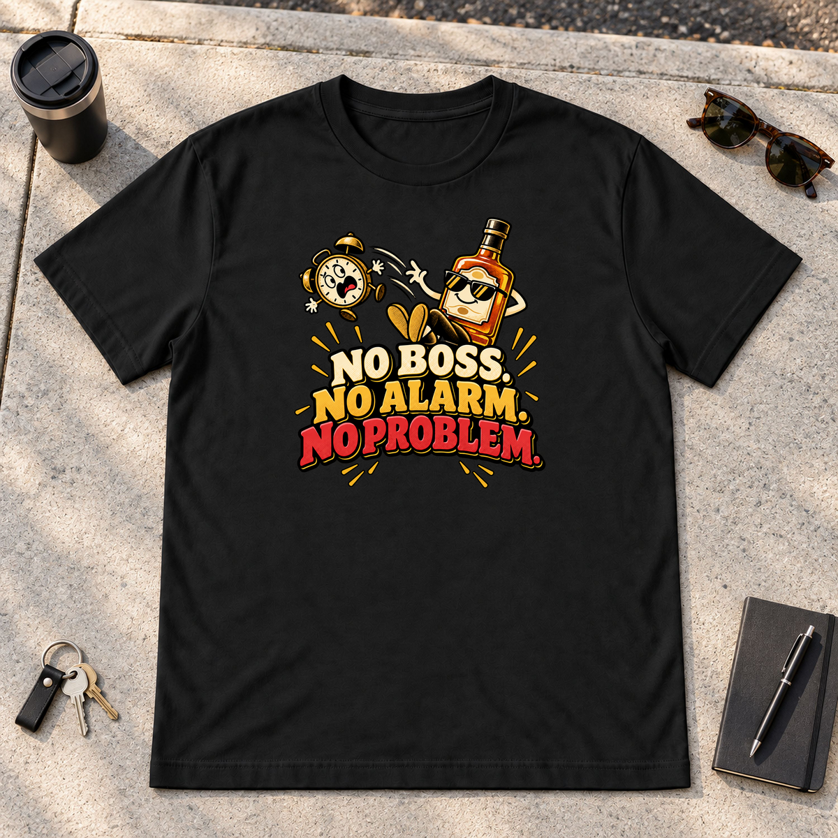 No Boss No Alarm No Problem T-Shirt
