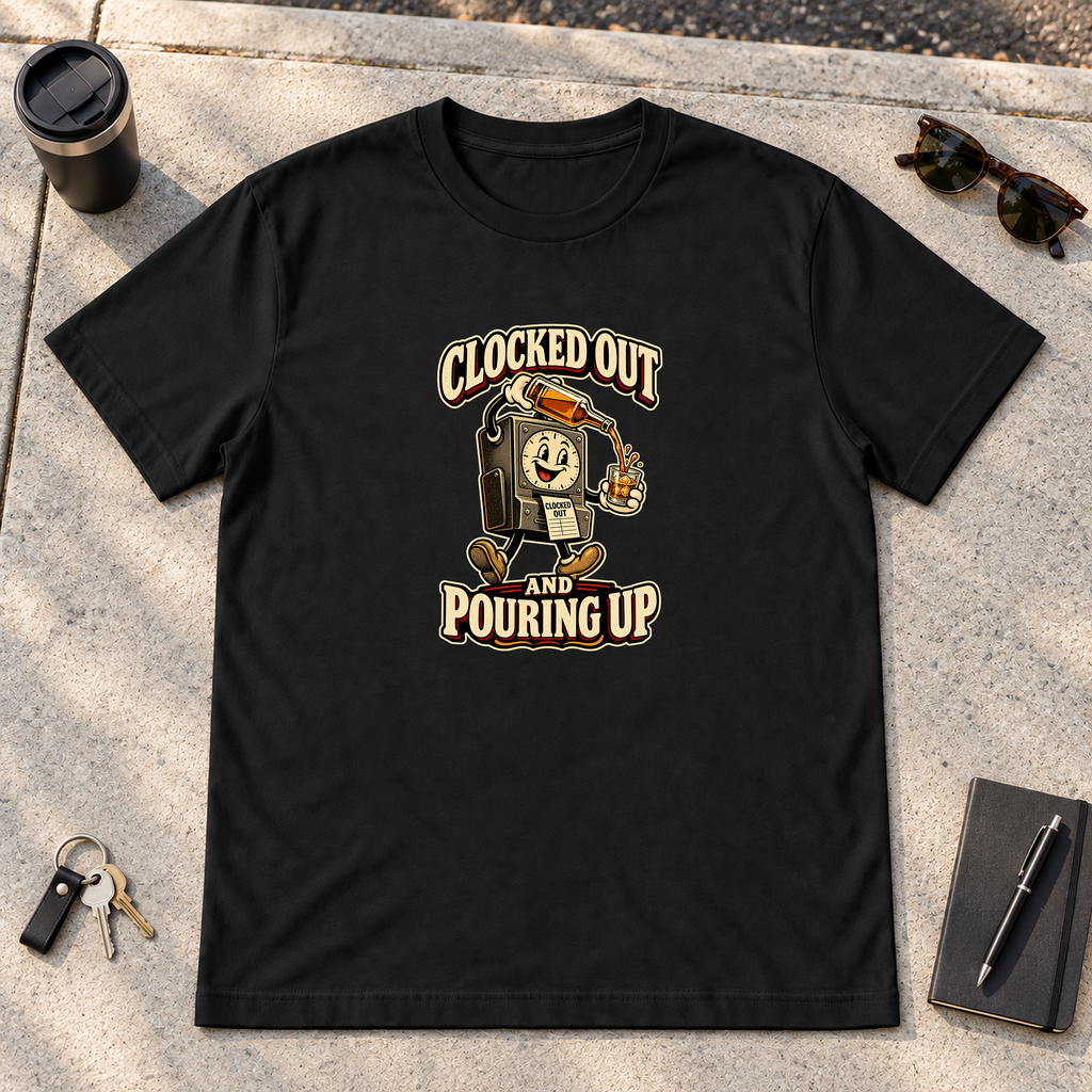 Clocked Out And Pouring Up T-Shirt