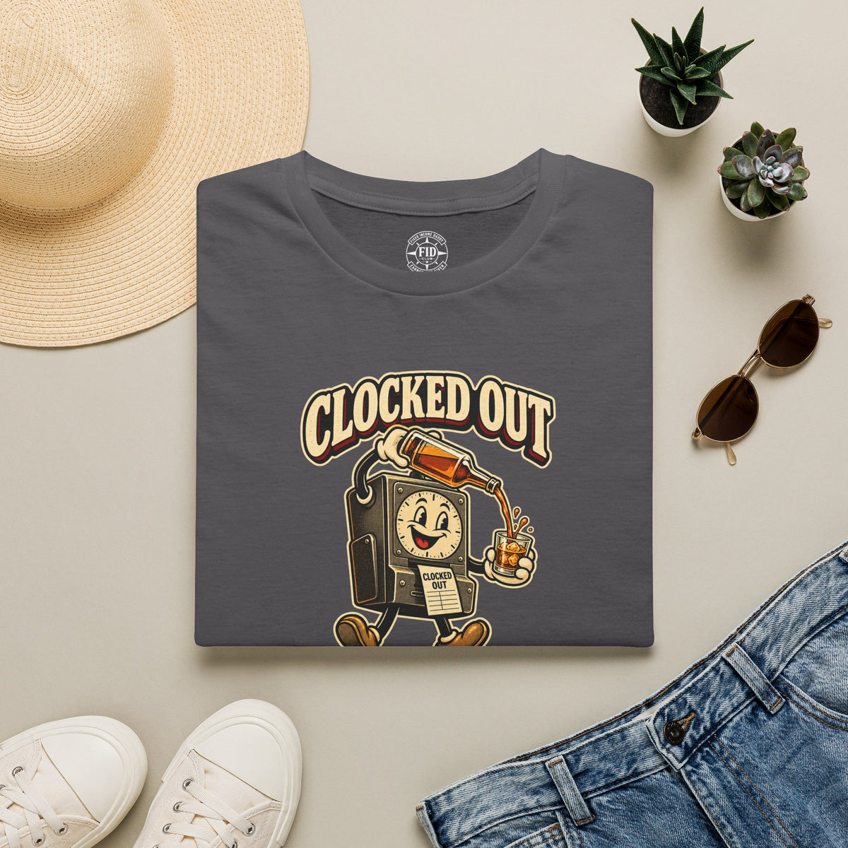 Clocked Out And Pouring Up T-Shirt