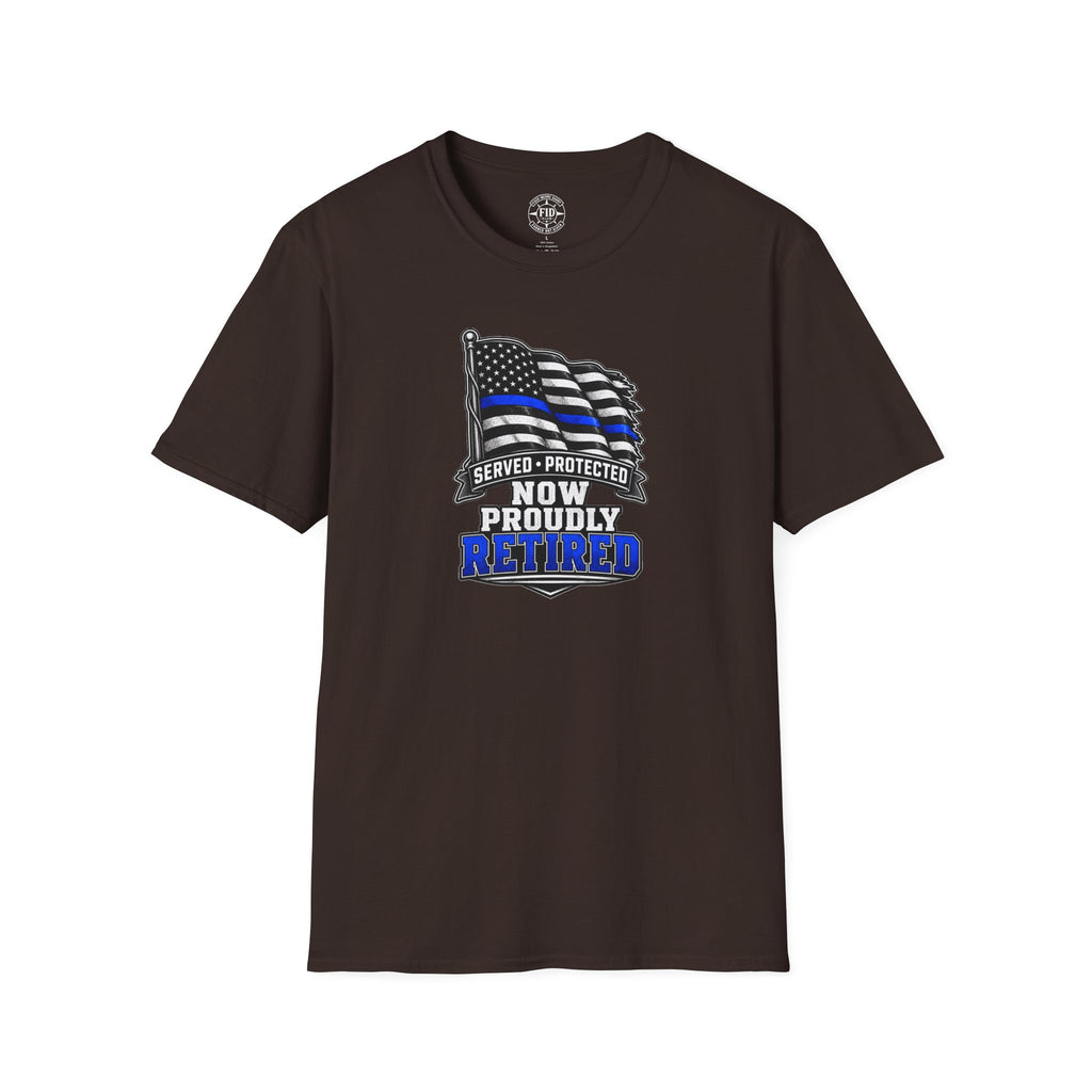 Served Protected Now Proudly Retired T-Shirt